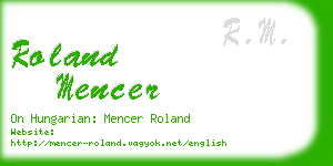 roland mencer business card